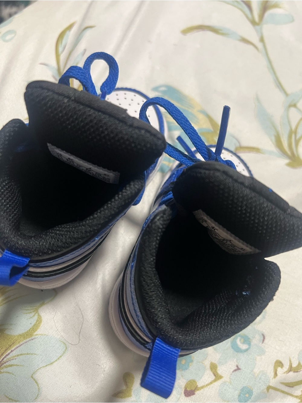 Kids Blue and Black High-Top Sneakers for Active Play